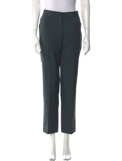 Pre-owned Maje Straight Leg Pants In Green