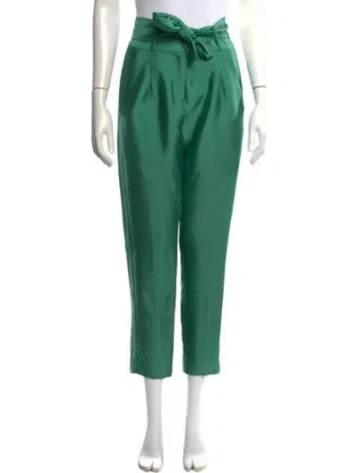 Pre-owned Maje Straight Leg Pants In Green