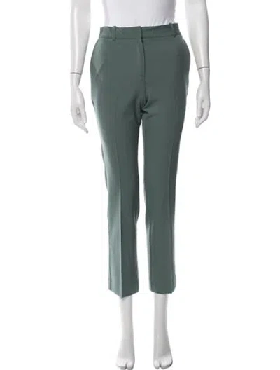 Pre-owned Maje Straight Leg Pants In Green