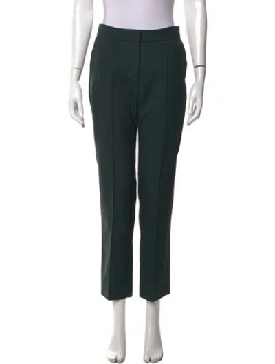 Pre-owned Maje Straight Leg Pants In Green