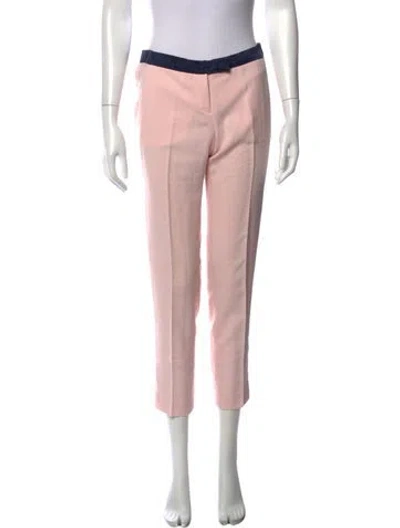 Pre-owned Maje Straight Leg Pants In Pink