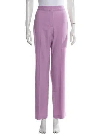Pre-owned Maje Straight Leg Pants In Purple