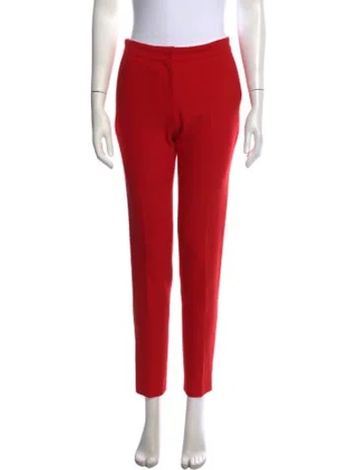 Pre-owned Maje Straight Leg Pants In Red