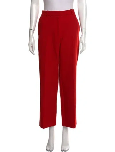 Pre-owned Maje Straight Leg Pants In Red