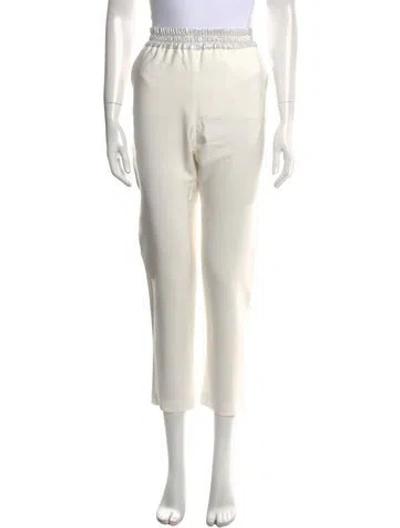 Pre-owned Maje Straight Leg Pants In White
