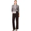 Maje Straight-striped Trousers In Brown