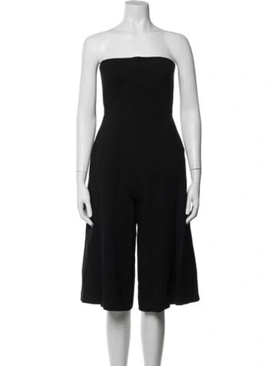 Pre-owned Maje Strapless Jumpsuit In Black