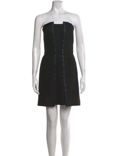 Pre-owned Maje Strapless Mini Dress In Black