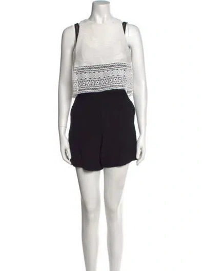 Pre-owned Maje Strapless Romper In White