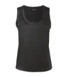 Maje Stretch-silk Tank Top In Black