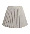 Maje Stripe Rhinestone-embellished Skort In Gray