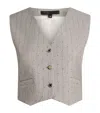 Maje Stripe Rhinestone-embellished Waistcoat In Gray