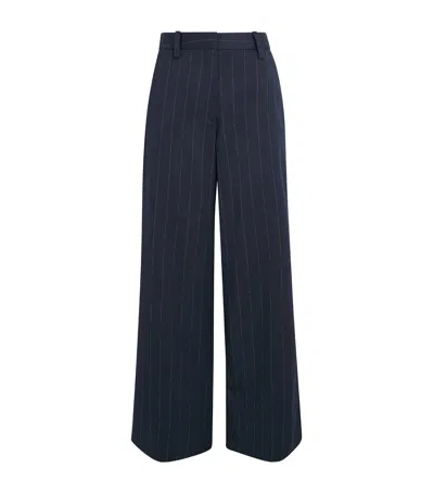 Maje Stripe Suit Trousers In Blue