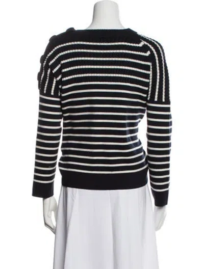 Pre-owned Maje Striped Bateau Neckline Sweater In Multi