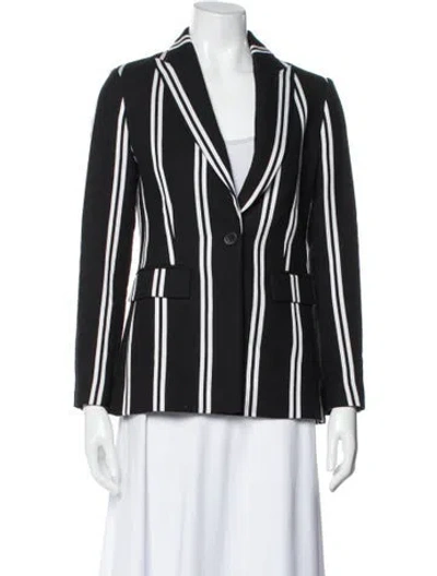 Pre-owned Maje Striped Blazer In Black
