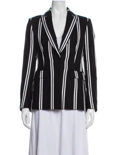Pre-owned Maje Striped Blazer In Black