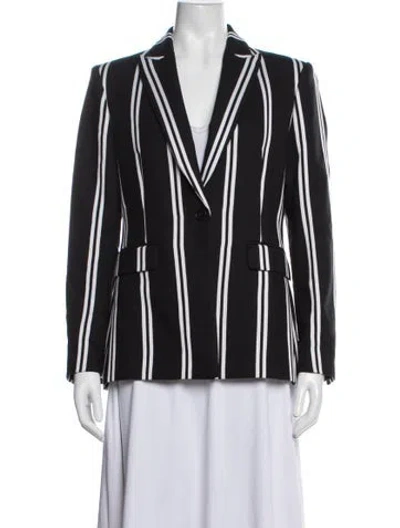 Pre-owned Maje Striped Blazer In Black