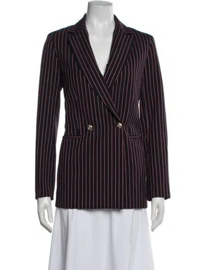 Pre-owned Maje Striped Blazer In Blue