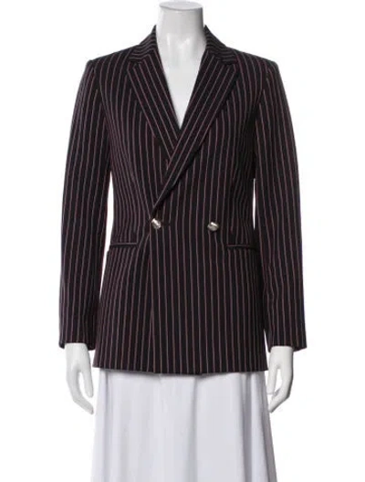 Pre-owned Maje Striped Blazer In Blue
