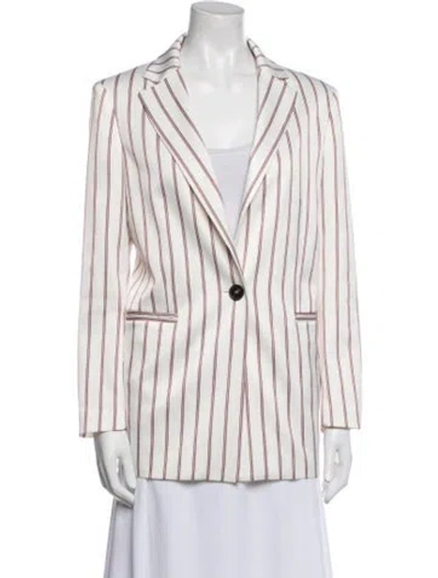 Pre-owned Maje Striped Blazer In Neutral
