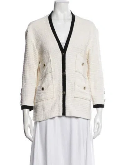 Pre-owned Maje Striped Blazer In Neutral