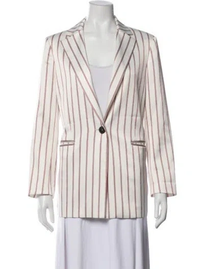 Pre-owned Maje Striped Blazer In Neutral