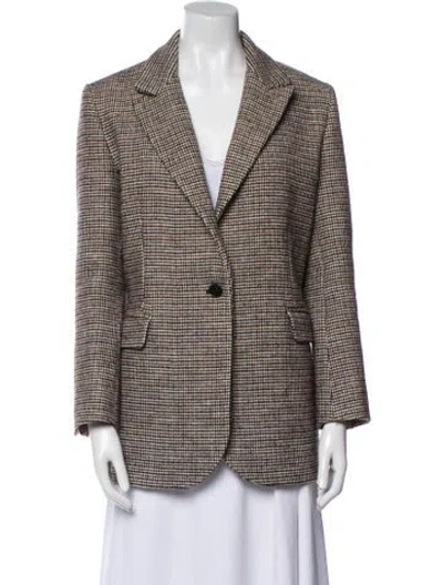 Pre-owned Maje Striped Coat In Neutral