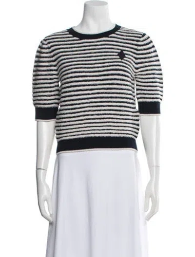 Pre-owned Maje Striped Crew Neck Sweater