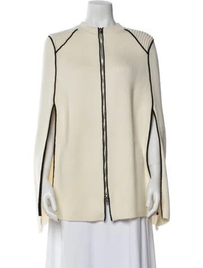 Pre-owned Maje Striped Crew Neck Sweater In Blue