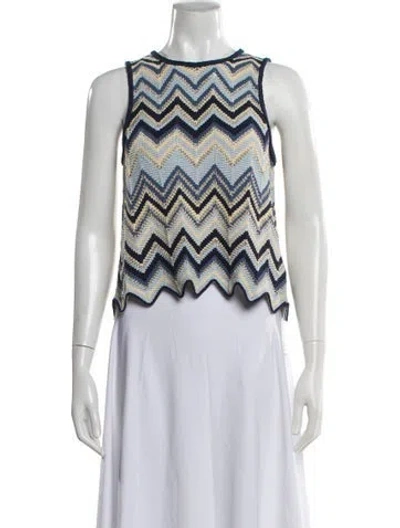 Pre-owned Maje Striped Crew Neck Sweater In Multi