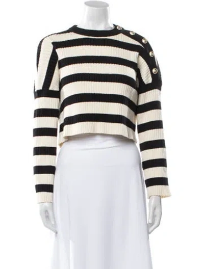 Pre-owned Maje Striped Crew Neck Sweater In Multi