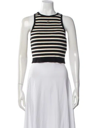 Pre-owned Maje Striped Crew Neck Top In Purple