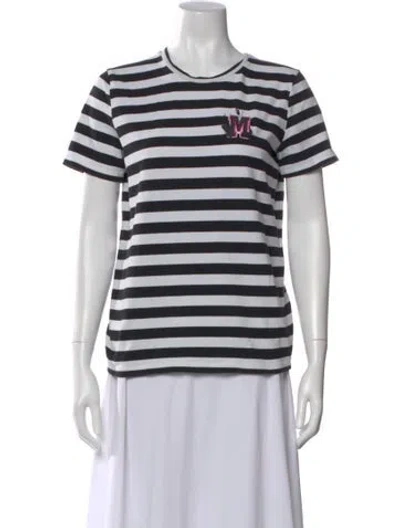 Pre-owned Maje Striped Crew Neck T-shirt In Multi