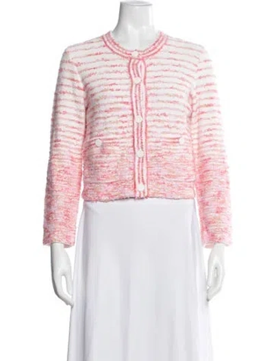 Pre-owned Maje Striped Jacket In Pink
