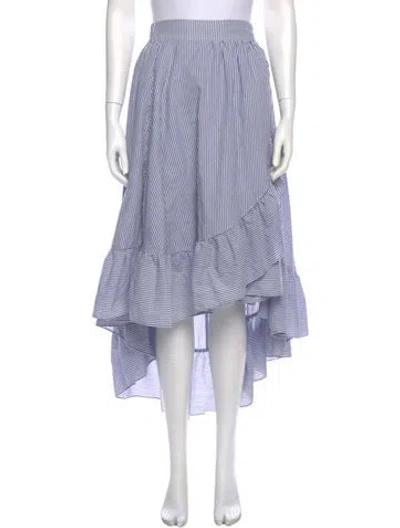 Pre-owned Maje Striped Knee-length Skirt In Blue