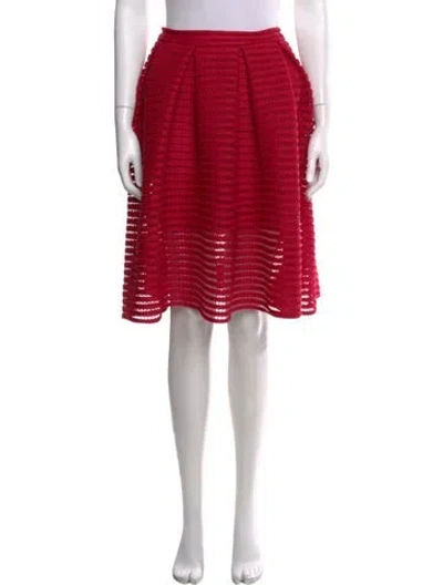 Pre-owned Maje Striped Knee-length Skirt In Pink