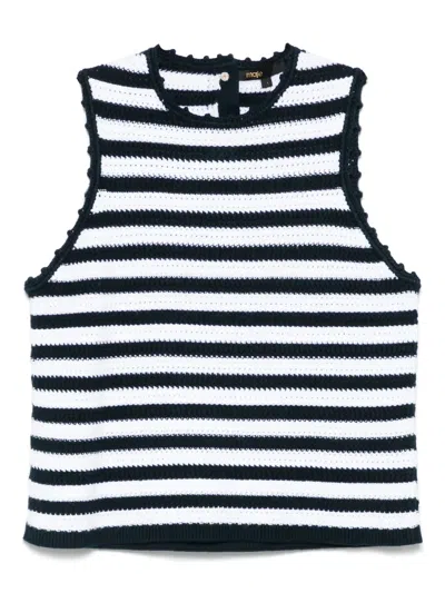Maje Striped Knitted Top