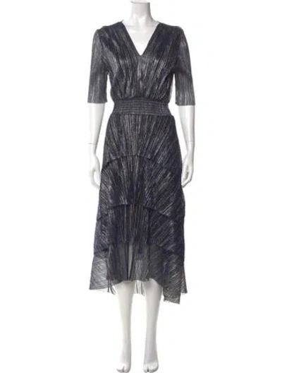 Pre-owned Maje Striped Long Dress