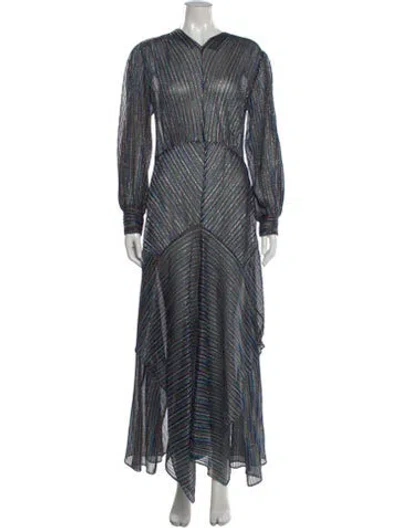 Pre-owned Maje Striped Long Dress