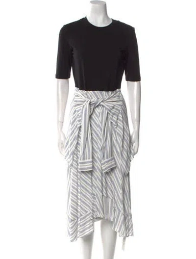 Pre-owned Maje Striped Long Dress In Multi