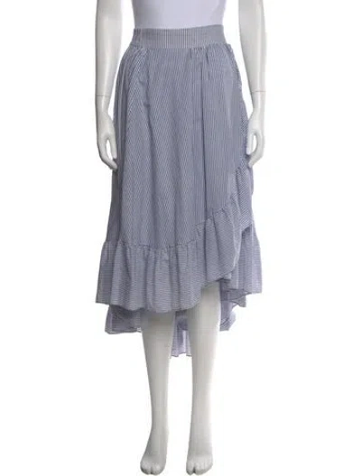 Pre-owned Maje Striped Long Skirt In Blue