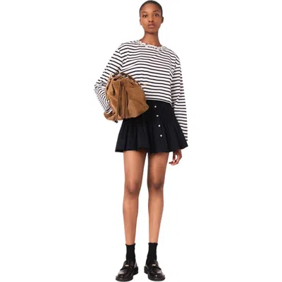 MAJE MAJE STRIPED LONG-SLEEVED T-SHIRT