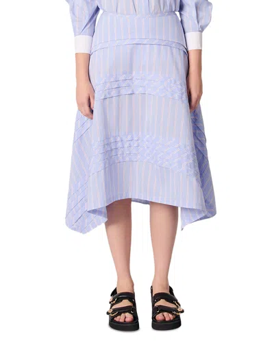 MAJE STRIPED MAXI SKIRT