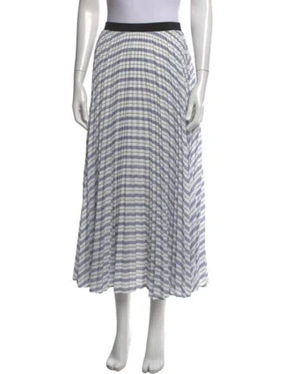 Pre-owned Maje Striped Midi Length Skirt In Blue/neutrals