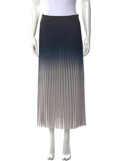 Pre-owned Maje Striped Midi Length Skirt In Grey