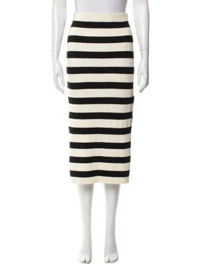 Pre-owned Maje Striped Midi Length Skirt In Multi