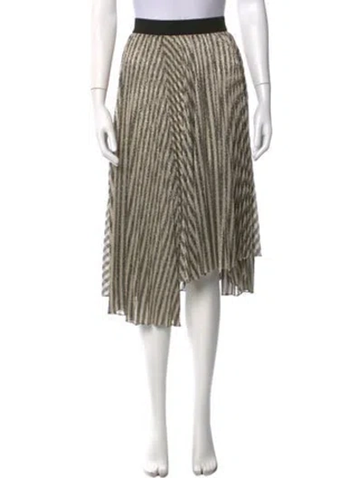 Pre-owned Maje Striped Midi Length Skirt In Neutrals