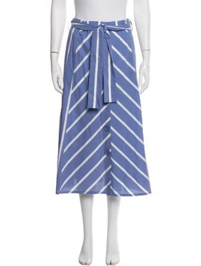 Pre-owned Maje Striped Midi Length Skirt In Purple