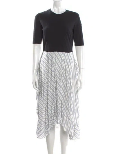 Pre-owned Maje Striped Mini Dress In Black