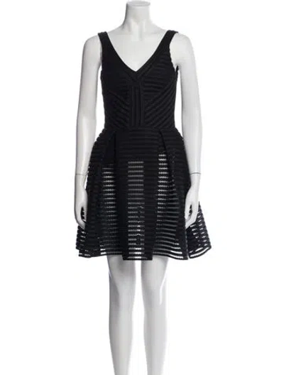 Pre-owned Maje Striped Mini Dress In Blue